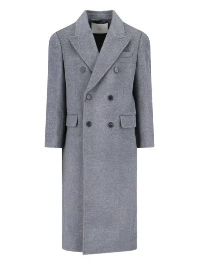 Dunst Double-breasted Coat In Gray