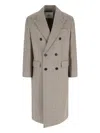Dunst Double-breasted Wool Blend Coat In Gray