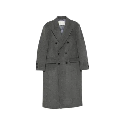 Dunst Double-breasted Coat In Grey