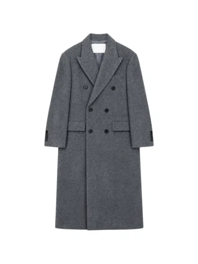 Dunst Double-breasted Peak-lapel Coat In 그레이