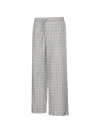 Dunst Drawstring Check Trousers In Gray
