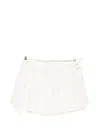 Dunst Cream Mini Skirt With Overlapping Panel In Neutral