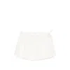 Dunst Cream Mini Skirt With Overlapping Panel In Neutral