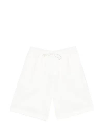 Dunst Cotton Blend Night Shorts Straight Leg In White