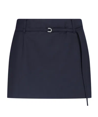 Dunst D-ring Belted Mini Skirt In Blue