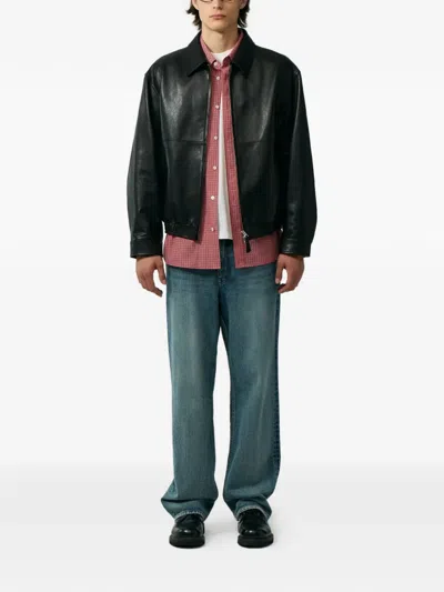 Dunst Drizzler Leather Jacket In Black