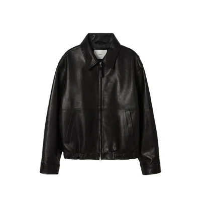 Dunst Classic Collar Leather Jacket In Black