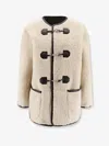 Dunst Eco-shearling Coat In Nude
