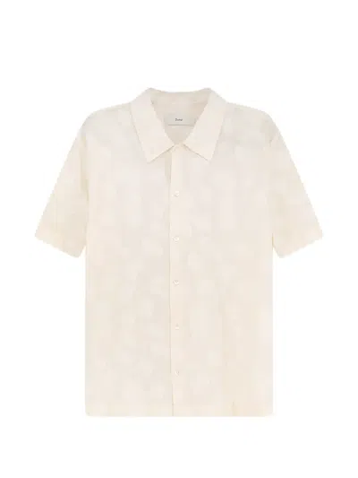 Dunst Embroidered Jacquard Shirt In Neutral