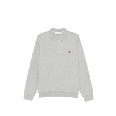 Dunst Embroidered-logo Polo Shirt In Gray
