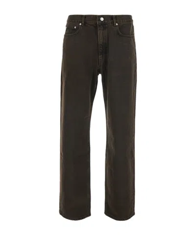 Dunst Essential Loose Jeans Brown In Green