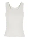 DUNST WHITE TANK TOP IN COTTON BLEND WOMAN