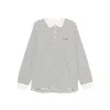 Dunst Multi Stripe Collared T-shirt In Black