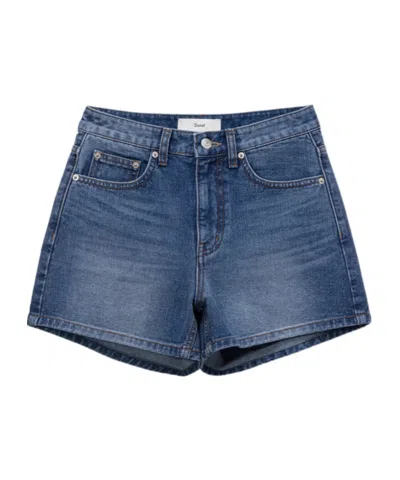 Dunst Faded Denim Shorts In Blue