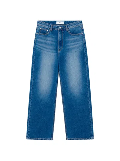 Dunst Faded Straight-leg Jeans In Blue
