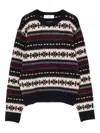 Dunst Fairisle-pattern Crew-neck Jumper In Blue
