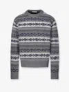 Dunst Fairisle Wool Blend Sweater In Gray