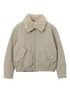 Dunst Padded Mininal Flight Jacket In Neutral