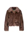 Dunst Faux Fur Jacket In Brown