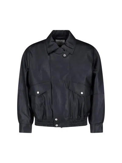 Dunst Bomberjacke Aus Kunstleder In Black