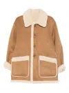 Dunst Buttoned Faux-shearling Jacket In Neutral