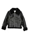 Dunst Unisex Loose Fit Shearling Jacket In Black