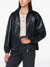Dunst 인조 레더 봄버 재킷 In Black