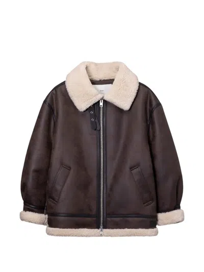 Dunst Faux-shearling Trim Jacket In Brown