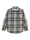 Dunst Gray Quilted Check Flannel Overshirt In Pattern