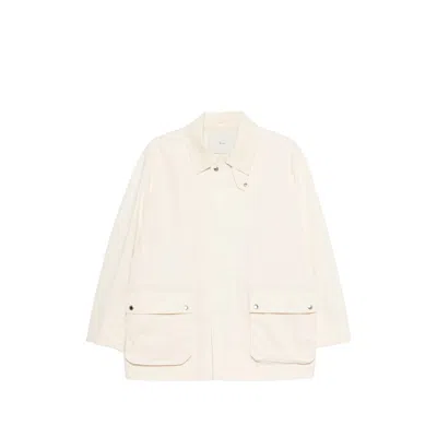 Dunst Flap-pocket Collared Jacket In White