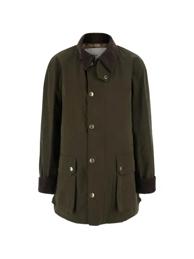 Dunst Flap-pocket Long-sleeve Jacket In Green