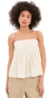 Dunst Flared Bustier Blouse Ivory In White