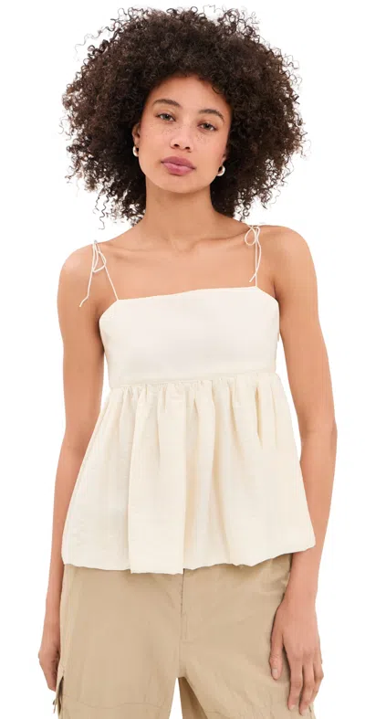Dunst Flared Bustier Blouse Ivory In White