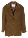 Dunst Brown Jacket With Frontal Buttons Closure In Brown