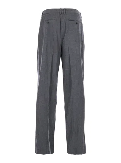 Dunst Front Pleated Tailored Trousers In Gray
