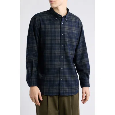 Dunst Gender Inclusive Flannel Button-down Shirt In Multi