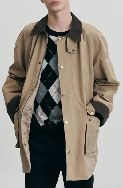 Dunst Gender Inclusive Waxed Cotton Hunting Jacket In Nude