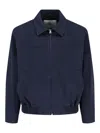 Dunst Zipped Bomber Jacket In Blue