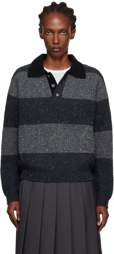 Dunst Gray Chunky Rugby Polo