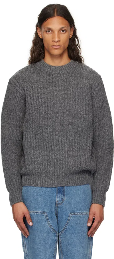 Dunst Gray Chunky Sweater In Dark Melange Grey