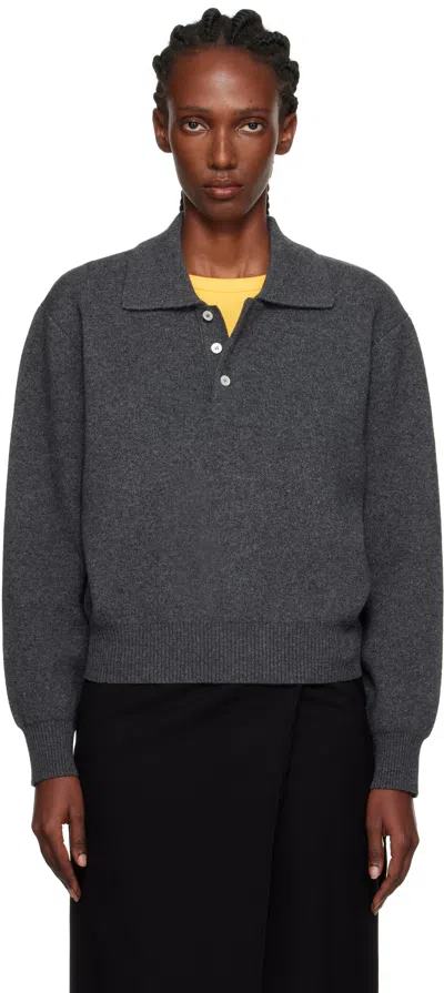 Dunst Gray Collared Sweater Polo