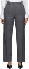Dunst Gray Double Pleated Trousers