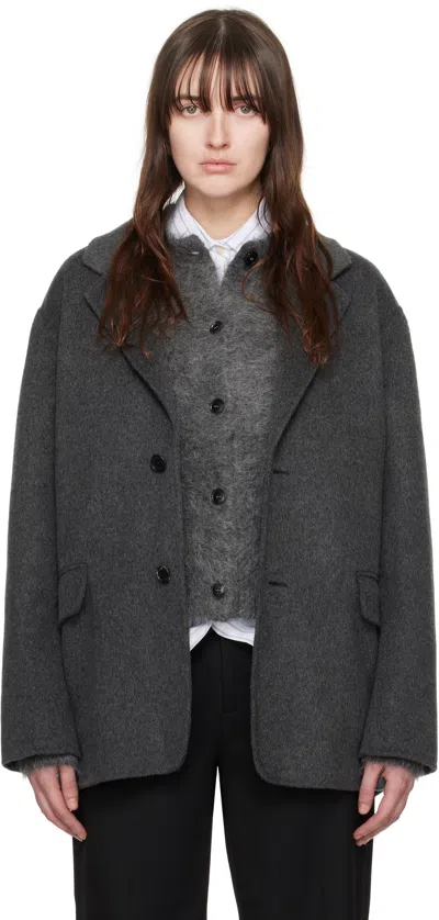 Dunst Gray Handmade Blazer In Melange Grey