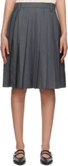Dunst Gray Pleats Midi Skirt In Gray
