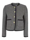 Dunst Boucle Tweed Jacket Jackets Grey In Grey