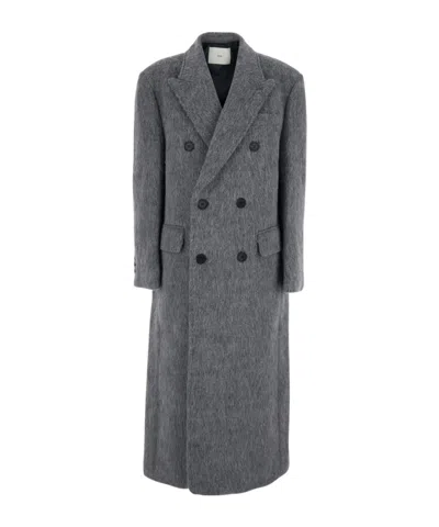 DUNST DUNST DOUBLE-BREASTED PEAK LAPEL COAT