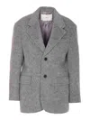 Dunst Grey Jacket With Frontal Buttons Closure In Gray