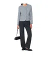 Dunst Grey Crewneck Jacket With Buttons On The Front In Gray