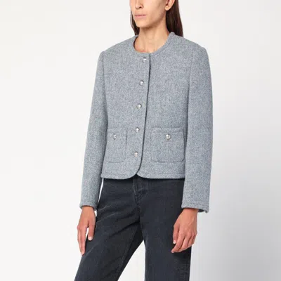 DUNST DUNST  GREY MÉLANGE TWEED JACKET