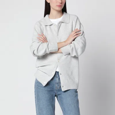 Dunst Grey Mélange Unisex Cardigan With Collar